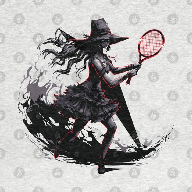 Gothic Witch Tennis - Halloween Design by PaulJus